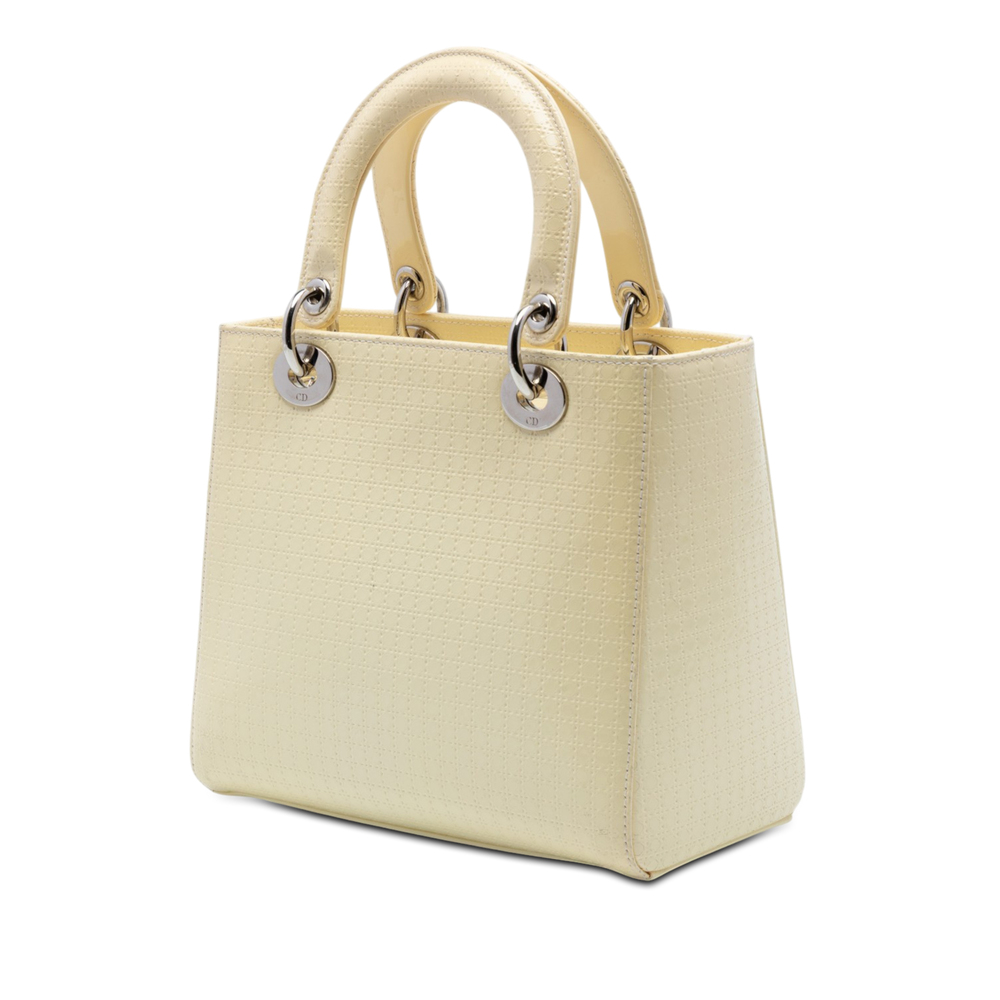 Pre-Loved Dior Medium Patent Microcannage Lady Dior - Picture 2 of 7